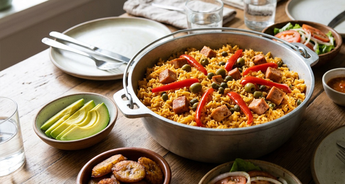 Arroz con Luncheon Meat de Pollo